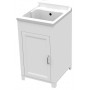 KIT LAVATOIO RESINA "ANTIACIDO" INCLUSA TAVOLETTA RESISTENTE AGLI ACIDI CM 45X50 BIANCO