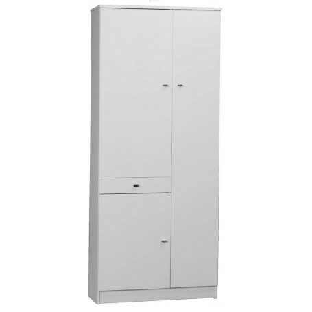 MOBILE BIANCO LACCATO 3 ANTE + 1 CASSETTO CM 77X34X183H 323TL