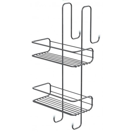 GEDY PORTASAPONE IN FILO CROMATO 2 RIPIANI DA APPENDERE A CABINA