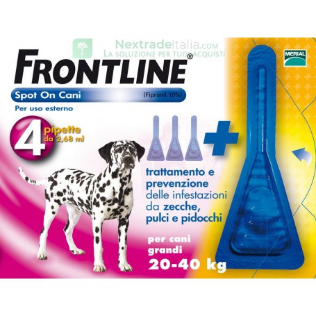 FRONTLINE SPOT-ON KG.20-40 CANI GRANDI (3+1)