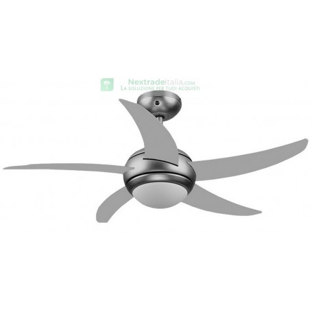 VENTILATORE A SOFFITTO "SILVER" 3 VEL CON TELECOMANDO E PUNTO LUCE Ø 130 CM