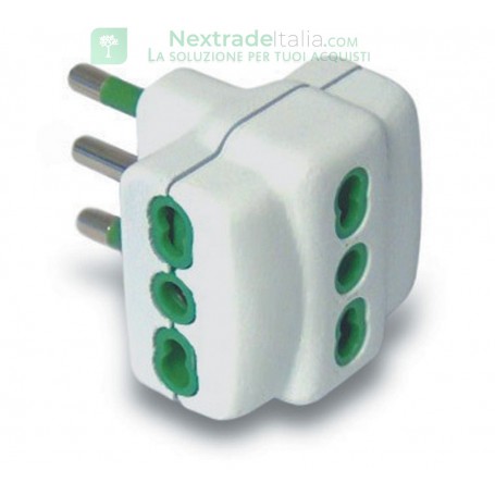 50PZ FME ART.82.630 ADATTATORE TRIPLO 16A-2P+T FORTEK