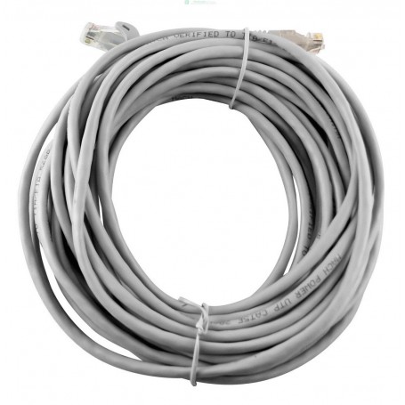 CAVO LAN UTP PLUG RJ45/RJ45 COLORE GRIGIO, ROTOLO MT 10