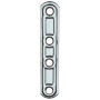 20PZ LASTRINA INOX DIRITTA A 4 FORI ART.163IN LUNGHEZZA MM. 60