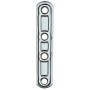 20PZ LASTRINA INOX DIRITTA A 4 FORI ART.163IN LUNGHEZZA MM.100