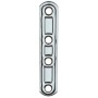 20PZ LASTRINA INOX DIRITTA A 4 FORI ART.163IN LUNGHEZZA MM.100