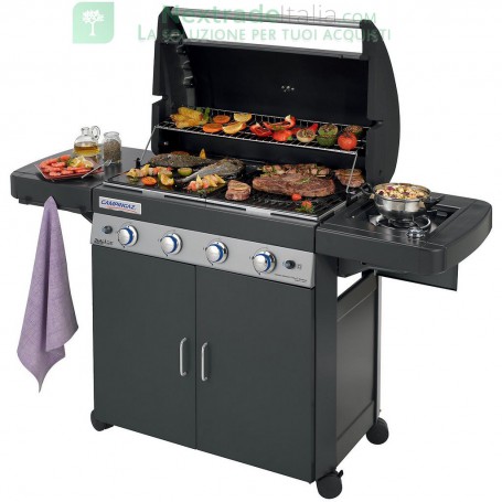 BARBECUE DUALGAS 4 SERIES CLASSIC LSPLUSDARK DG 4 BRUCIATORI IN INOX