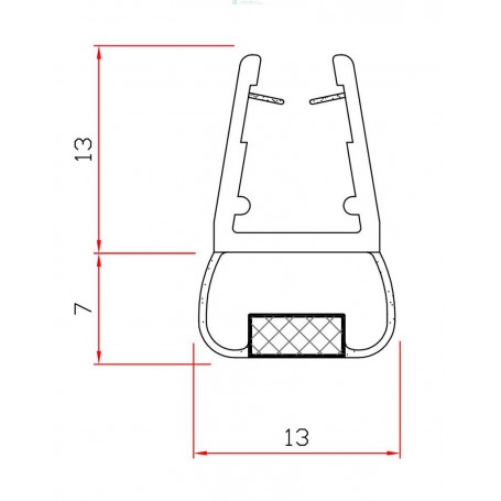 10PZ GUARNIZIONE X BOX DOCCIA MT.2 MOD.411