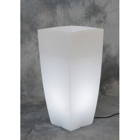 VASO HOME LIGHT QUADRO CM 40X40X90H GHIACCIO BIANCO