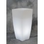 VASO HOME LIGHT QUADRO CM 40X40X90H GHIACCIO BIANCO