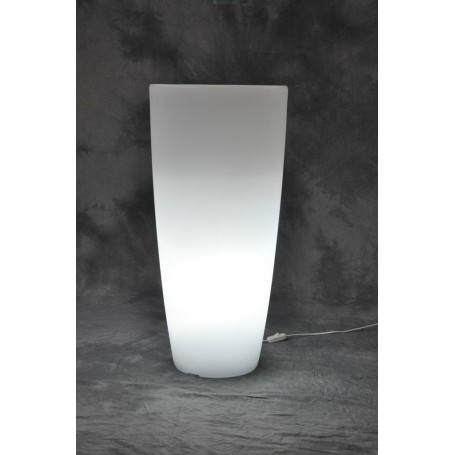 VASO HOME LIGHT TONDO DIAMETRO CM.33 ALTEZZA 70CM COLORE BIANCO GHIACCIO