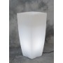 VASO HOME LIGHT QUADRO DIMENSIONI CM 33X33X70H COLORE BIANCO GHIACCIO