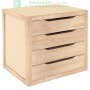 CASSETTIERA 4CASSETTI IN LEGNO CM 39X30X37,5H