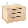 CASSETTIERA 3CASSETTI IN LEGNO CM 39X30X29,5H