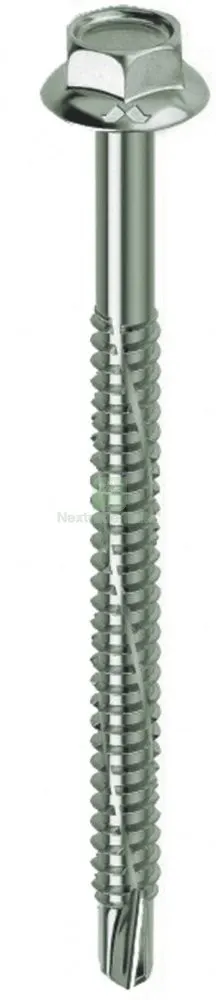 Viti Inox 410 Testa Esagonale 100 Viti Autoperforanti TEK Inox #14 X 1 – Testa Esagonale, Per Lavori In Metallo Viti Testa Esagonale
