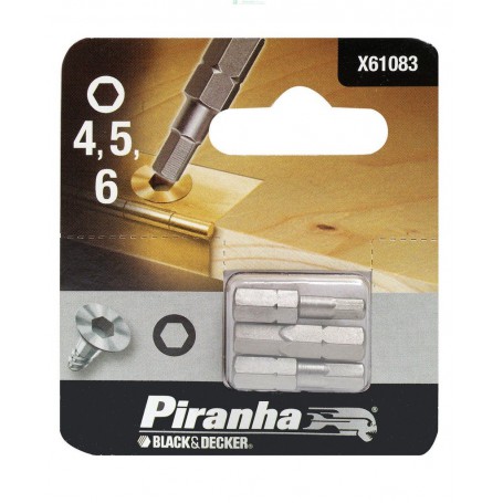 PIRANHA X61083 3 INSERTI MM.25 ES. 4-5-6