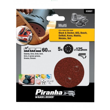 PIRANHA X32027 5 DISCHI ROTO-ORBITALI 125 GR.60