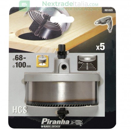 PIRANHA X81025 5 SEGHE A TAZZA H.30