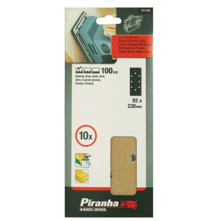 PIRANHA X31105 10 FOGLI FORATI 93X230 GR.100