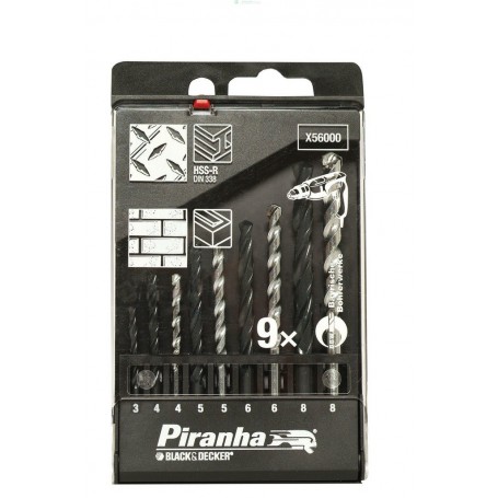 PIRANHA X56000 CASSETTA 9 PUNTE 5 HSS 4 ZINCATO