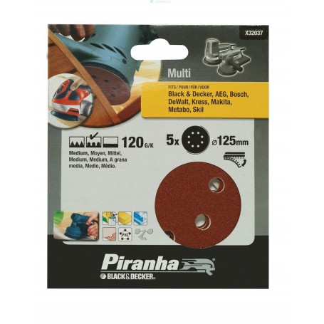 PIRANHA X32037 5 DISCHI ROTO-ORBITALI 125 GR.120