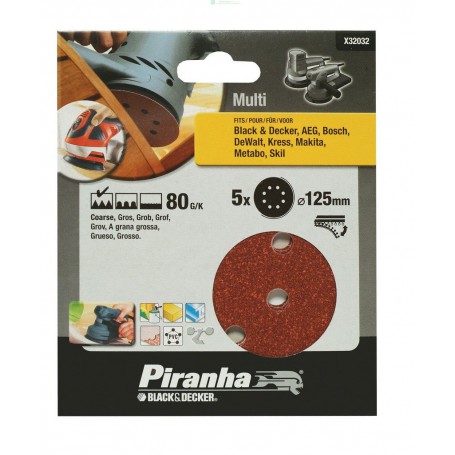 PIRANHA X32032 5 DISCHI ROTO-ORBITALI 125 GR.80