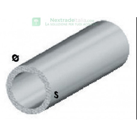 5PZ PROFILO ARGENTO H.200 TUBO TONDO 20X1 **
