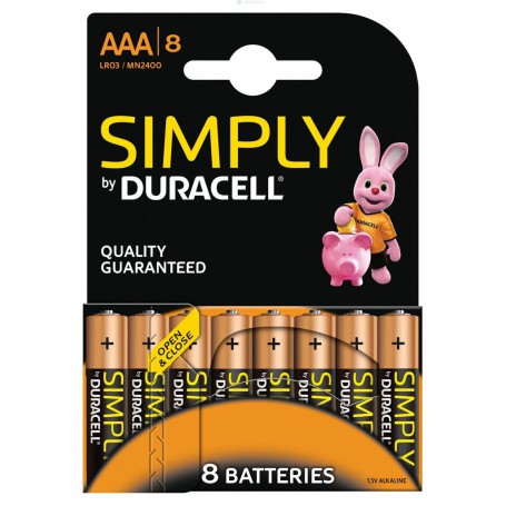 10PZ DURACELL SIMPLY ALCALINA M/STIL BL.8PZ.MN2400