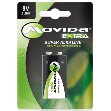 10PZ MOVIDA BATTERIA ALCALINA 9V. MB9V1 PZ1