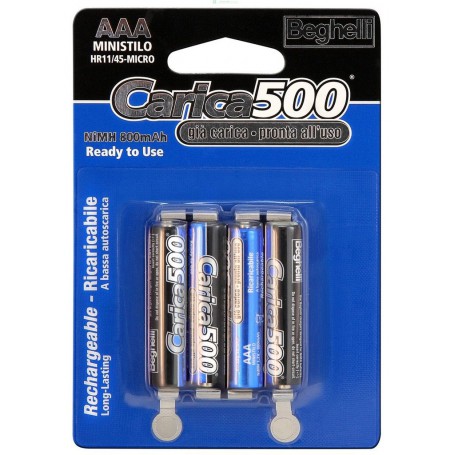 10PZ BEGHELLI BATTERIE RICARICABILI MAH800 MINISTILO BL.4 8852