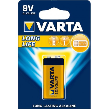 10PZ VARTA LONGLIFE ALCALINE TRANSISTOR 9V BL.1 PZ