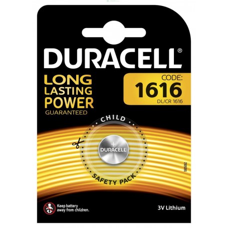 10PZ DURACELL BATTERIA A BOTTONE 1616 BL.1PZ.