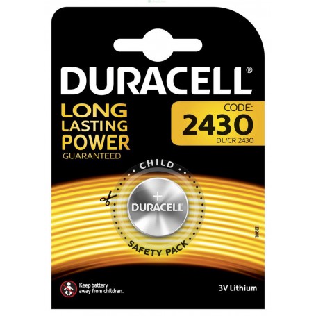 10PZ DURACELL BATTERIA A BOTTONE CR2430 BL.1PZ.