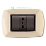 10PZ PLACCA LIFE MOD. LIVING PLAST. AVORIO 3P