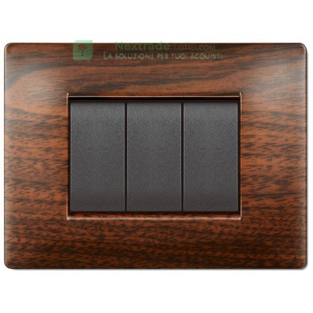 PLACCA LIFE Q MODELLO LIVING LEGNO SCURO 7 POSTI