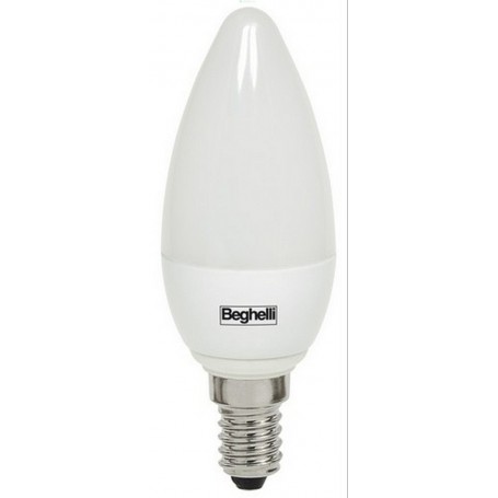 10PZ *BEGHELLI LED 56016 OLIVA E14W4,0 FREDDA OPACA