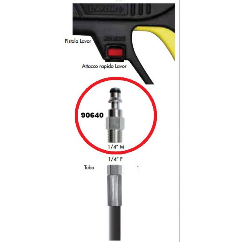 2 Pezzi Adattatore Rapido Per Idropulitrice – Filetto G1/4 Maschio, Sgancio Veloce, Acciaio Inox, Per Tubo Da Giardino E Pistola A Spruzzo - 3