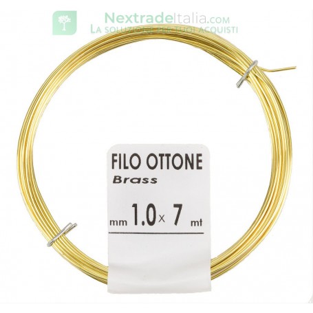 20PZ FILO OTTONE DIAMETRO 0,8 MM LUNG HEZZA 12 MT MATASSINA 50 G