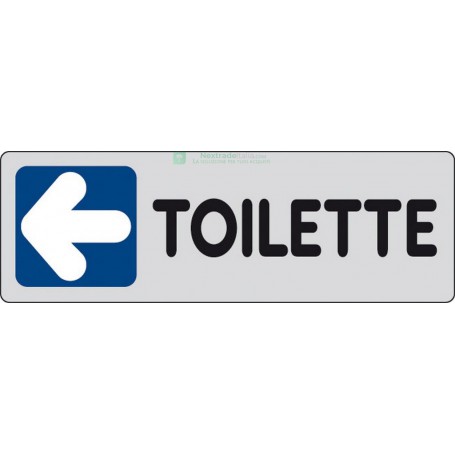 10PZ ETICHETTE ADESIVE 150X50 "TOILETTE (SX)"