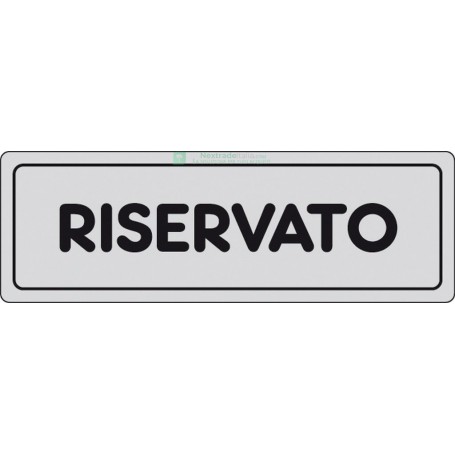 10PZ ETICHETTE ADESIVE "RISERVATO" DIMENSIONI CM 15X5