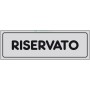 10PZ ETICHETTE ADESIVE "RISERVATO" DIMENSIONI CM 15X5