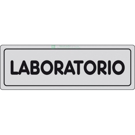 10PZ ETICHETTE ADESIVE "LABORATORIO"DIMENSIONI CM 15X5