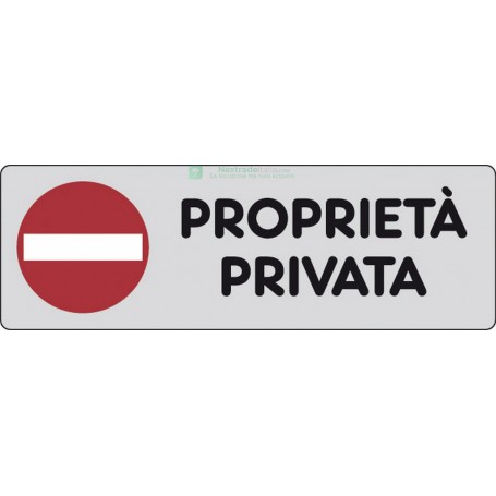 10PZ ETICHETTE ADESIVE 150X50 "PROPRIETA' PRIVATA"