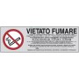 10PZ ETICHETTE ADESIVE CM 15X5 "VIETATO FUMARE L.311/1"