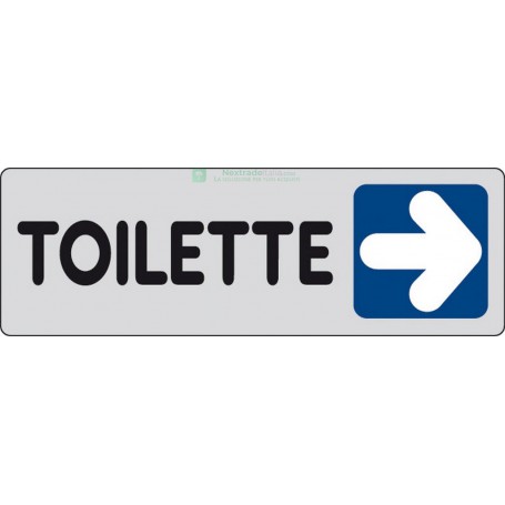 10PZ ETICHETTE ADESIVE 150X50 "TOILETTE (DX)"