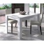 KIT TAVOLO 'KENDRA' CM 90X140/190X78H BIANCO LUCIDO