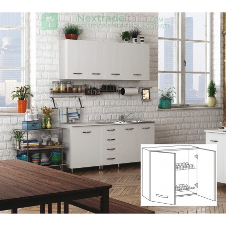 KIT CUCINA COLAPIATTI 2 ANTE CM 80X30X72H BIANCO