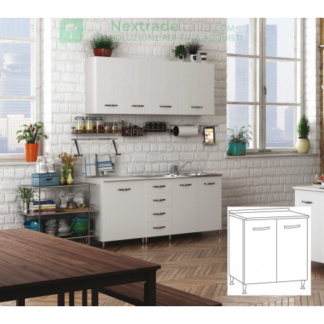 KIT CUCINA BASE 2 ANTE.CM 80X50X85H BIANCO