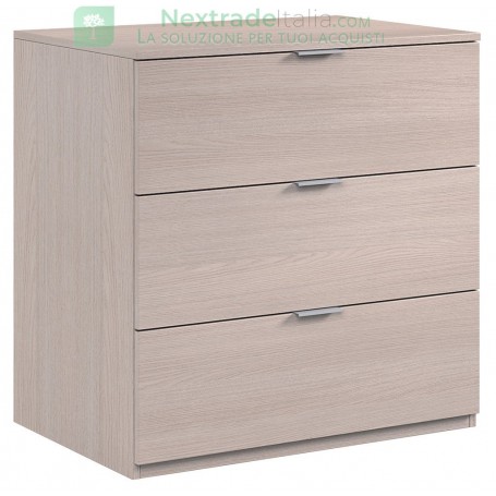 KIT CASSETTONE 3 CASSETTI CM 80X38X77H ROVERE