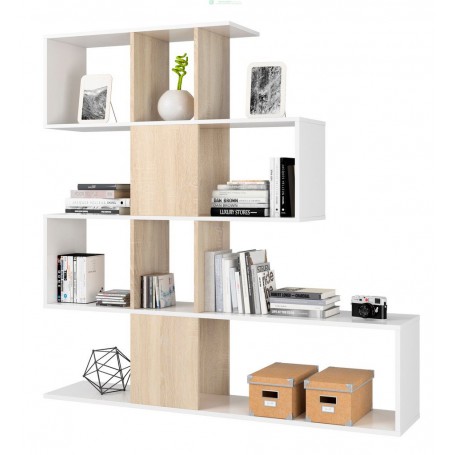 KIT LIBRERIA 'ZIG-ZAG' CM.145X145X29 BIA/ROV.